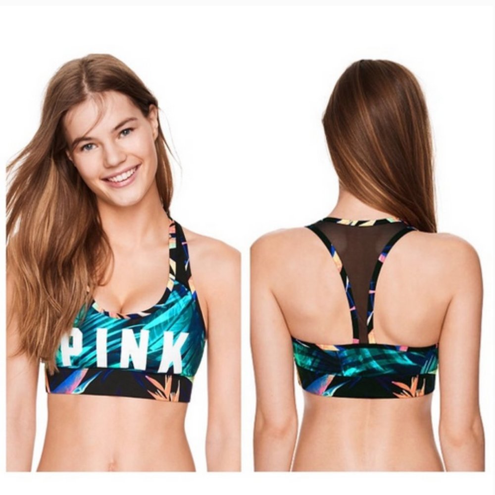 💫HP🎉 PINK Sports Bra Tropica Print